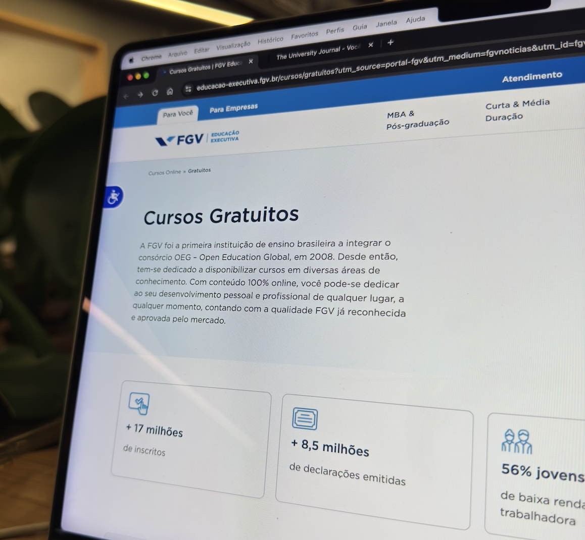 FGV disponibiliza mais de 200 cursos online e gratuitos em 10 áreas do conhecimento